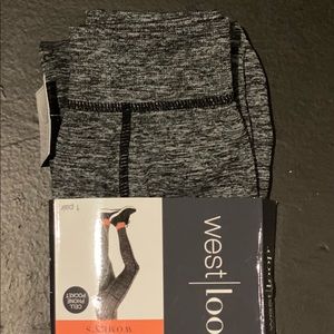 NWTS Women’s Black Gray Legging Yoga Athletic Pants Soft Stretchy Small / Medium